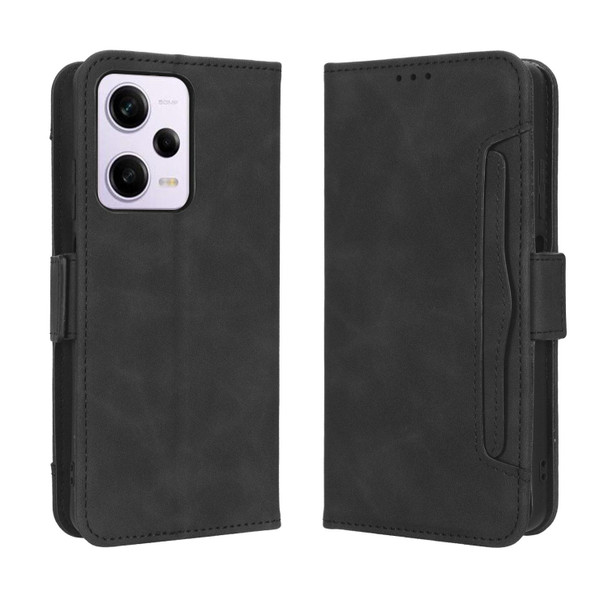 For Xiaomi Redmi Note 12 Pro+ Skin Feel Calf Texture Card Slots Leather Phone Case(Black)