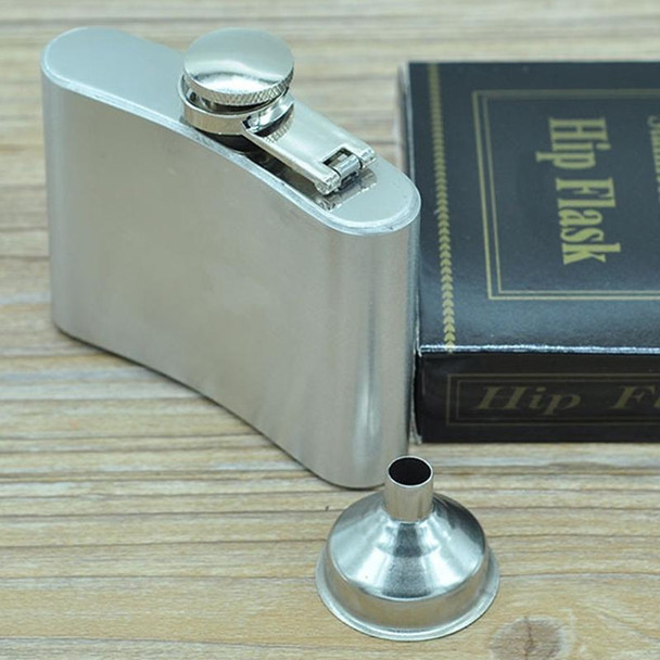 112mL (4oz) Outdoor Sports Handy Home Travel Wild Stainless Steel Portable Hip Flask(with Small Funnel)(Silver 112mL (4oz))