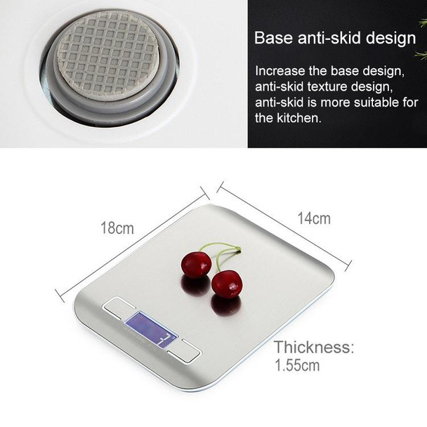 BOH-2012 Digital Multi-function Stainless Steel Food Kitchen Scale with LCD Display, Specification: 10kg/1g(Rose Gold)