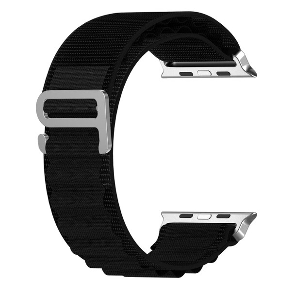 Double Color Nylon Watch Band For Apple Watch Ultra 49mm(Black)