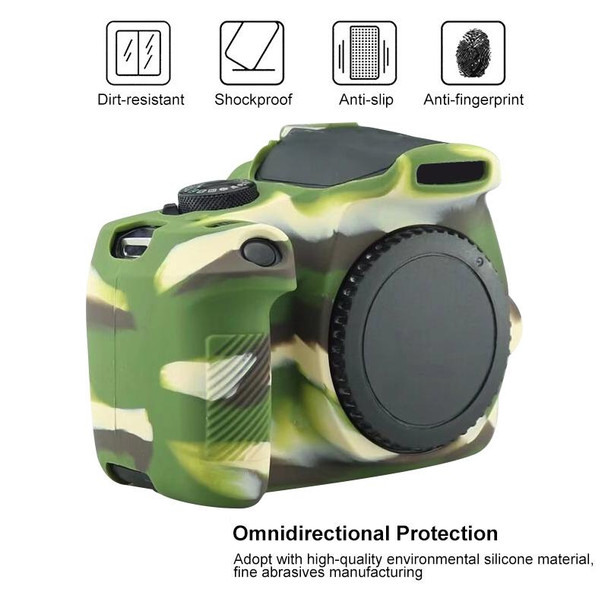 Soft Silicone Protective Case for Canon EOS 2000D (Camouflage)