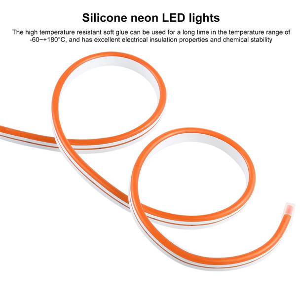 CJ-1206 12V 6A 5m IP65 Waterproof Silicone Neon LED Strip Light(Orange)
