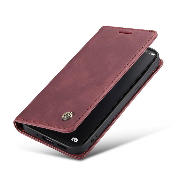 For OPPO Reno8 Pro 5G Global CaseMe 013 Multifunctional Horizontal Flip Leatherette Phone Case(Wine Red)