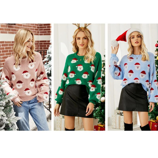 Autumn and Winter Christmas Ladies Sweater Sheath Knit Top, Size: S(Grey)