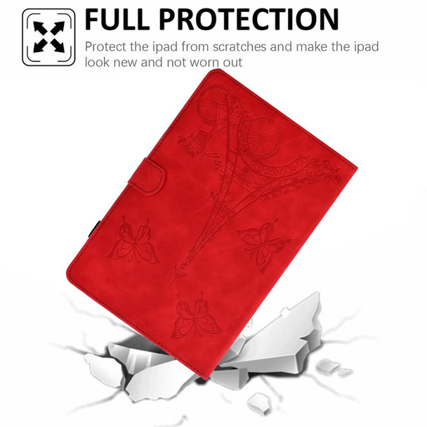 For Lenovo Tab M10 Gen 2 Tower Embossed Leatherette Smart Tablet Case(Red)