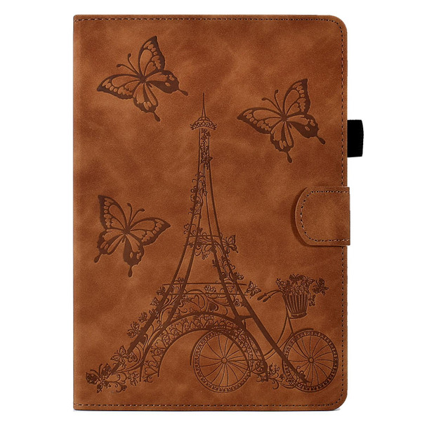 For iPad mini 6 Tower Embossed Leatherette Smart Tablet Case(Brown)