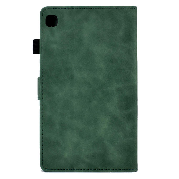 For Samsung Galaxy Tab A7 10.4 2020 T500 Tower Embossed Leatherette Smart Tablet Case(Green)