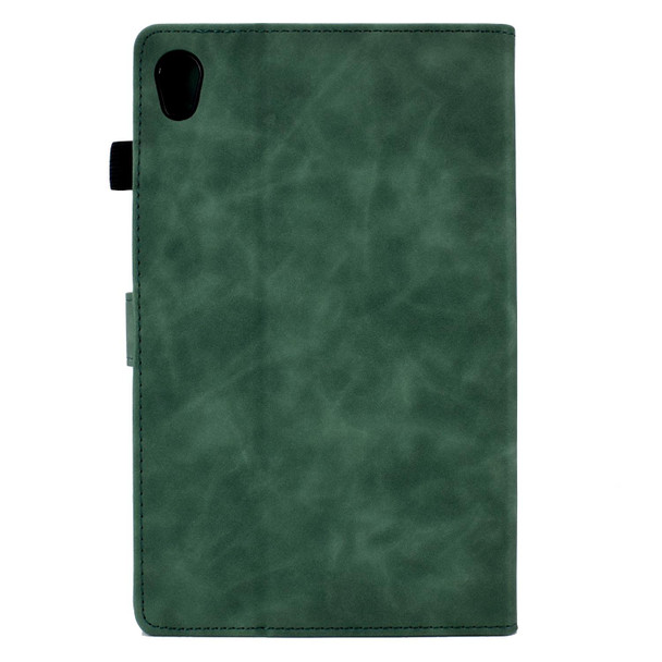 For Lenovo Tab M10 Gen 2 Tower Embossed Leatherette Smart Tablet Case(Green)