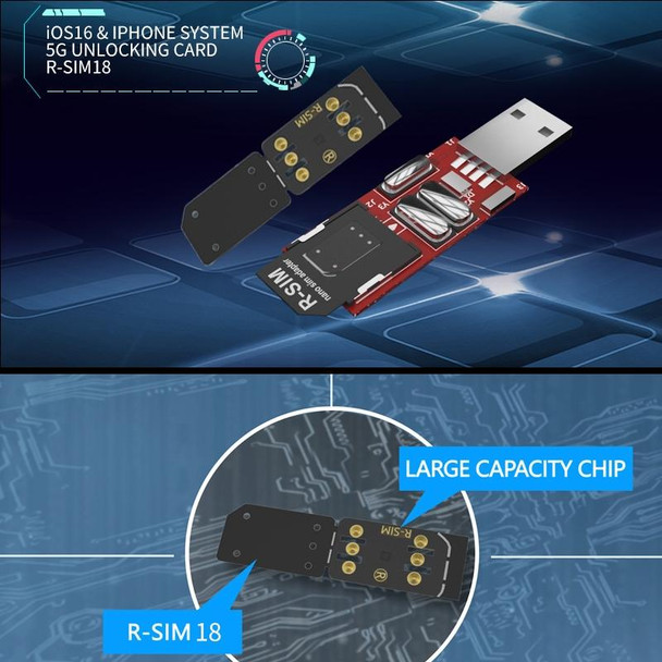 R-SIM 18 Turns Locked Into Unlocked iOS16 System Universal 5G Unlocking Card