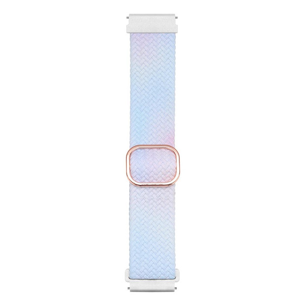 22mm Universal Weave Gradient Color Watch Band(Blue Pink)