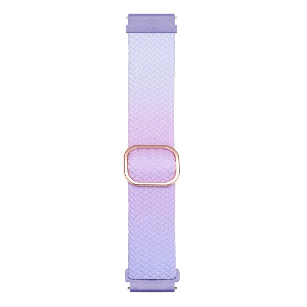 22mm Universal Weave Gradient Color Watch Band(Purple Blue)