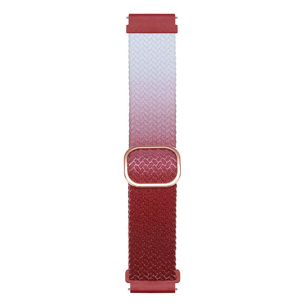 22mm Universal Weave Gradient Color Watch Band(Wine Red)