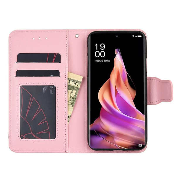 For Realme 10 Pro 5G Crystal Texture Leatherette Phone Case(Pink)