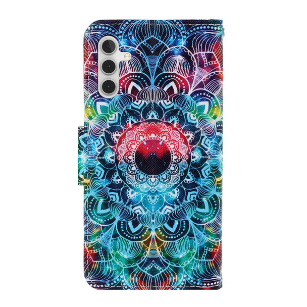 For Samsung Galaxy A34 Colored Drawing Pattern Leatherette Phone Case(Mandala)