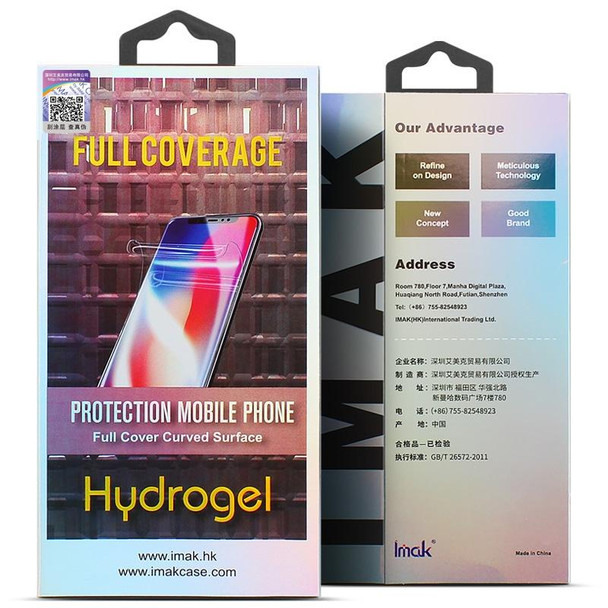 For Xiaomi Redmi Note 12 China 2pcs imak Curved Full Screen Protector Hydrogel Film Back Protector