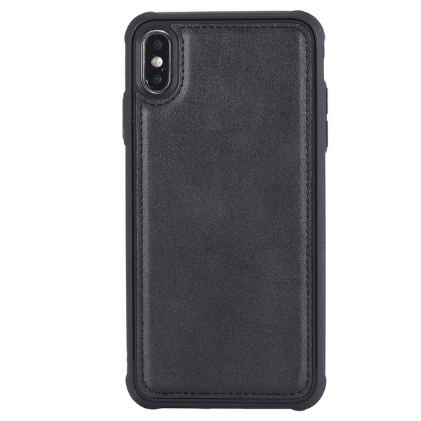 iPhone XS Max Multifunctional Detachable Magnetic Horizontal Flip Leather Case with Card Slots & Holder & Wallet & Photo Frame(Black)