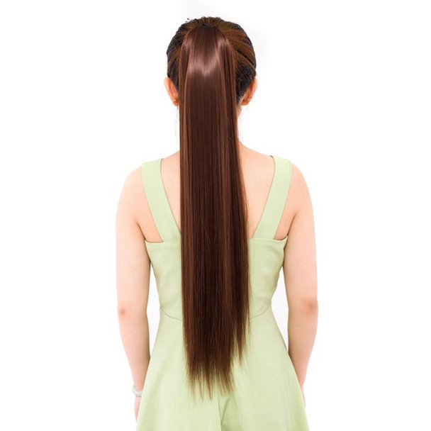 Natural Long Straight Hair Ponytail Bandage-style Wig Ponytail for WomenLength: 75cm (Flaxen)
