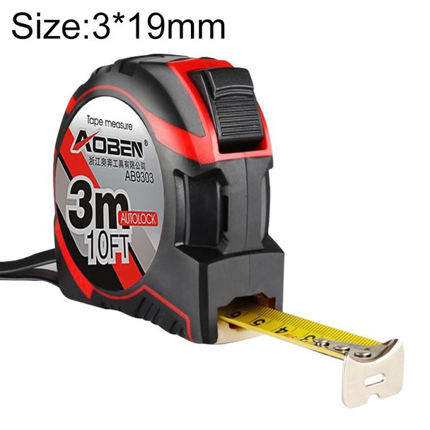 Aoben Retractable Ruler Measuring Tape Portable Pull Ruler Mini Tape Measure, Length: 3m Width: 19mm