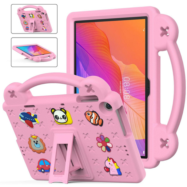 For Huawei MatePad T10S 10.1 / T10 9.7 Handle Kickstand Children EVA Shockproof Tablet Case(Pink)