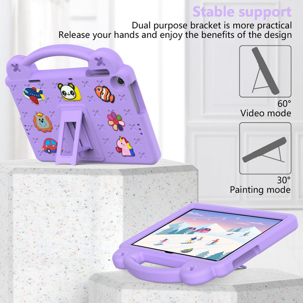 For Huawei MatePad T10S 10.1 / T10 9.7 Handle Kickstand Children EVA Shockproof Tablet Case(Light Purple)
