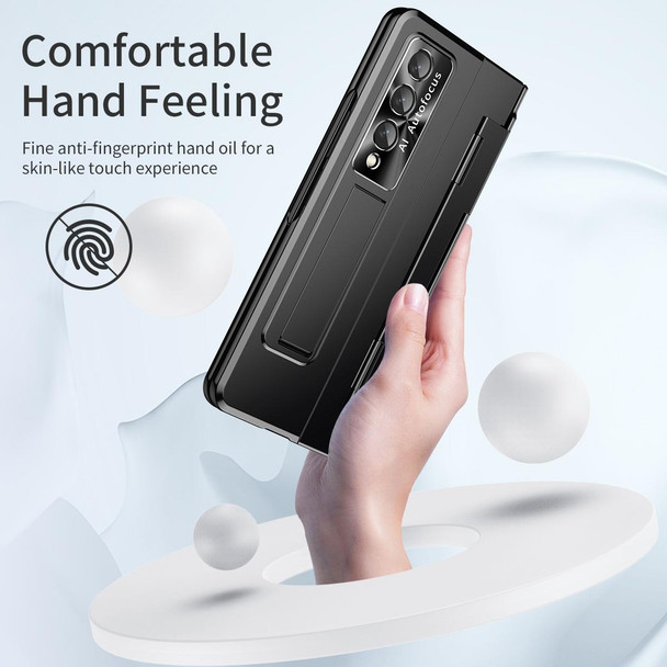 For Samsung Galaxy Z Fold4 Integrated Folding Phone Case with Hinge(Black)