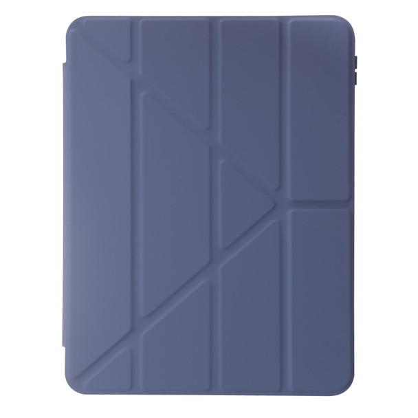 For iPad 10th Gen 10.9 2022 Deformation Transparent Acrylic Leatherette Tablet Case(Lavender Grey)