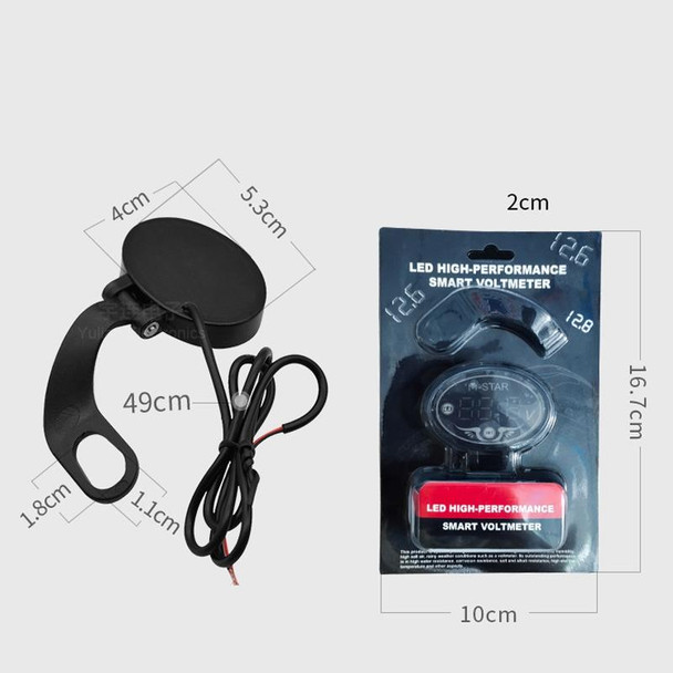 YL-M01 Motorcycle Battery Voltage Monitoring M-STAR Intelligent Voltage Meter(Gold)