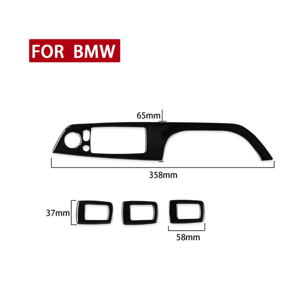 For BMW 3 Series E90/320i/325i 2005-2012 Car Left Drive Window Lifting Panel with Folding Key Decorative Sticker, Diameter: 35.8cm