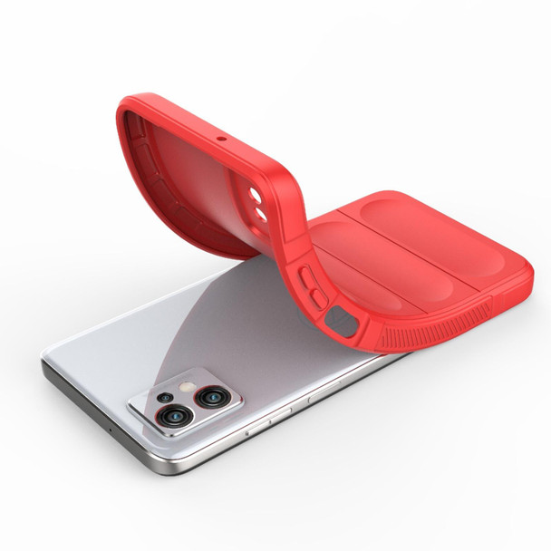 For Motorola Moto G32 Magic Shield TPU + Flannel Phone Case(Wine Red)