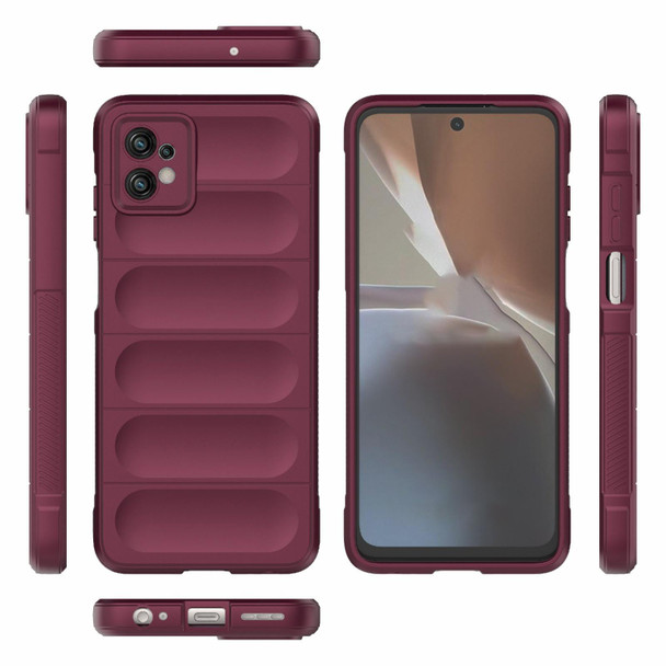 For Motorola Moto G32 Magic Shield TPU + Flannel Phone Case(Purple)