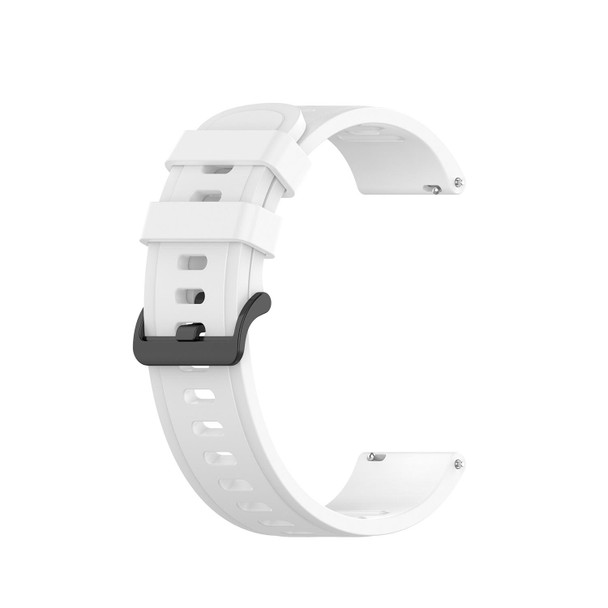 For Xiaomi MI Watch S1 Pro 22mm Solid Color Soft Silicone Watch Band(White)