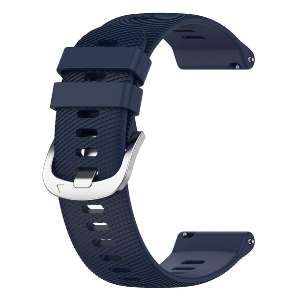 For Samsung Galaxy Watch 4 40mm 20mm Solid Color Soft Silicone Watch Band(Midnight Blue)