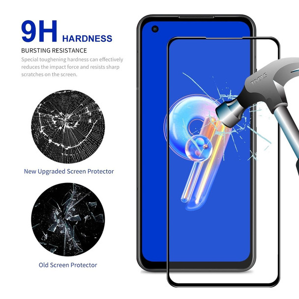 For Asus Zenfone 9 25pcs Full Glue Full Screen Tempered Glass Film