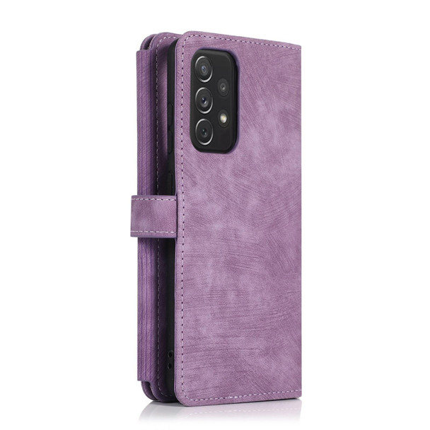 For Samsung Galaxy A52 4G / 5G Dream 9-Card Wallet Zipper Bag Leatherette Phone Case(Purple)