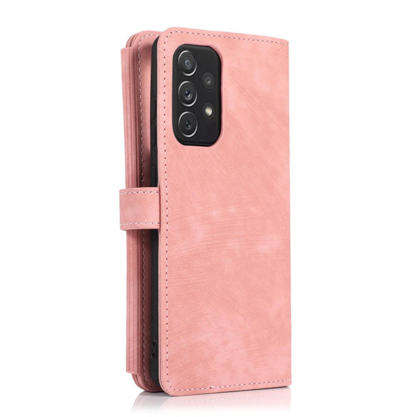 For Samsung Galaxy A52 4G / 5G Dream 9-Card Wallet Zipper Bag Leatherette Phone Case(Pink)