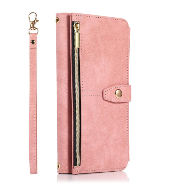 For Samsung Galaxy A52 4G / 5G Dream 9-Card Wallet Zipper Bag Leatherette Phone Case(Pink)