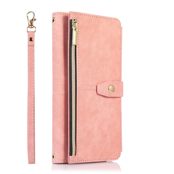 For Samsung Galaxy Note10+ Dream 9-Card Wallet Zipper Bag Leatherette Phone Case(Pink)