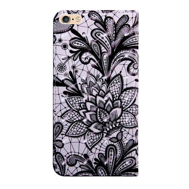 3D Painting Pattern Coloured Drawing Horizontal Flip TPU + PU Leatherette Case with Holder & Card Slots & Wallet For iPhone 7 Plus / 8 Plus(Black Lace)