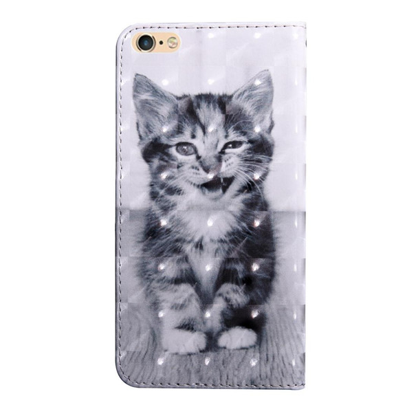 3D Painting Pattern Coloured Drawing Horizontal Flip TPU + PU Leatherette Case with Holder & Card Slots & Wallet For iPhone 7 Plus / 8 Plus(Smile Cat)