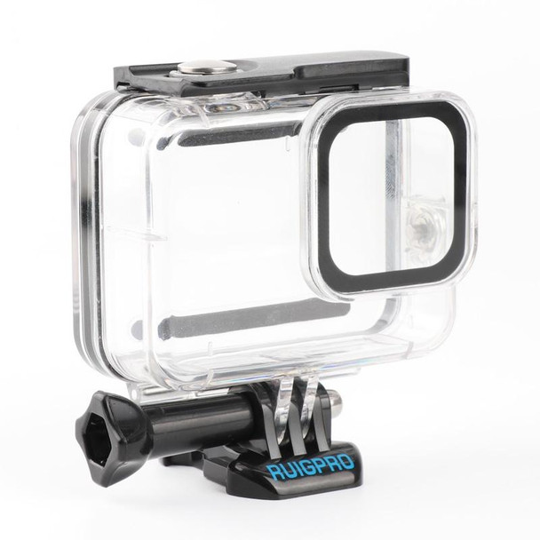 RUIGPRO for GoPro HERO8 Black 45m Waterproof Housing Protective Case with Buckle Basic Mount & Screw(Transparent)