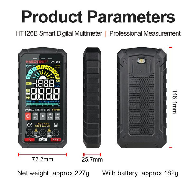 HABOTEST HT126B Digital High Precision Mini Multimeter