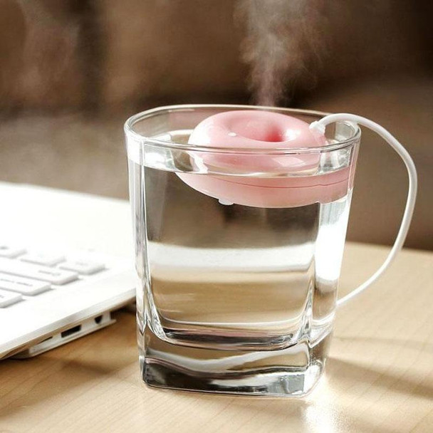 Donut Shape Mini USB Air Humidifier Aroma Diffuser Purifier(Pink)