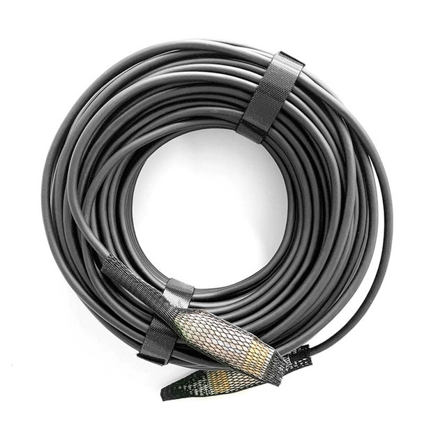 2.0 Version HDMI Fiber Optical Line 4K Ultra High Clear Line Monitor Connecting Cable, Length: 60m With Shaft(White)