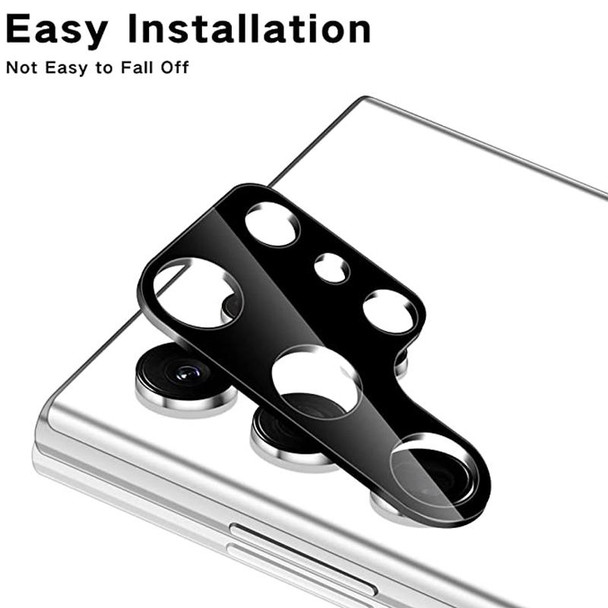 For Samsung Galaxy S22 Ultra 5G Integrated Rear Camera Lens Tempered Glass Film(Black)