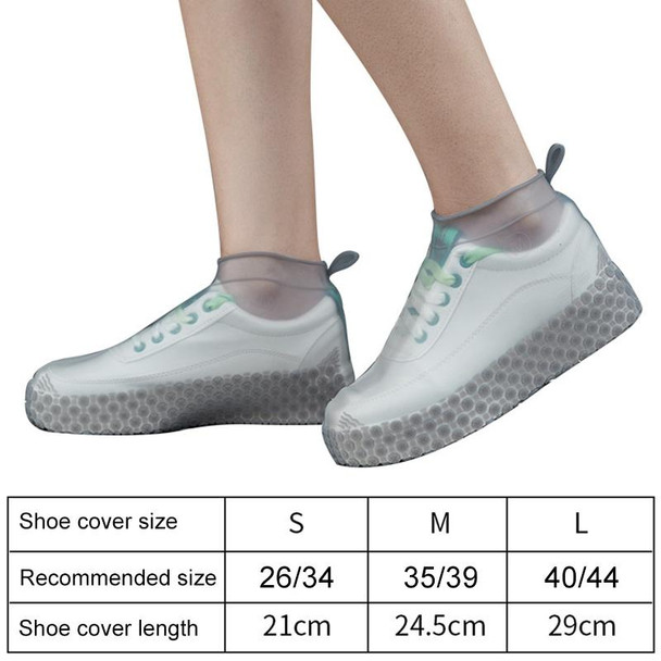 Silicone Non-slip Thickened Wear-resistant Waterproof Shoe Boots Cover, Size:S(Grey)