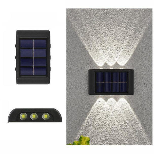 6LED NiMH Solar Wall Lamp Outdoor Waterproof Up And Down Double-headed Spotlights(White Light)