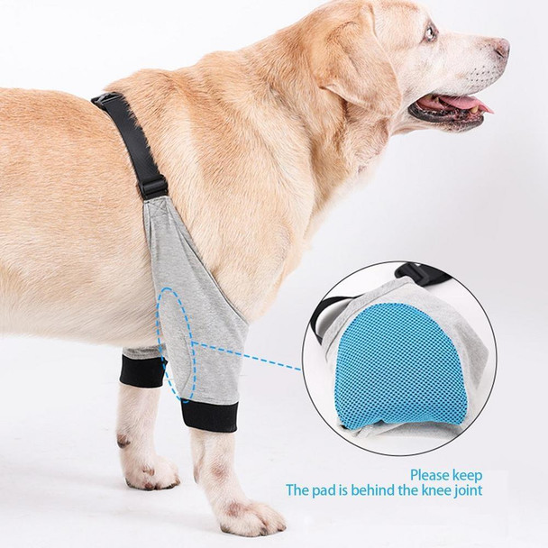 Pet Knee Pads Breathable Dog Elbow Brace Front Leg Brace, Size: XXL(Blue Red)