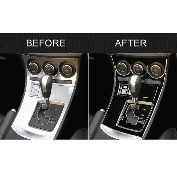 For Mazda 3 Axela 2010-2013 9 in 1 Car AC Gear Panel Set C Decorative Sticker, Right Drive