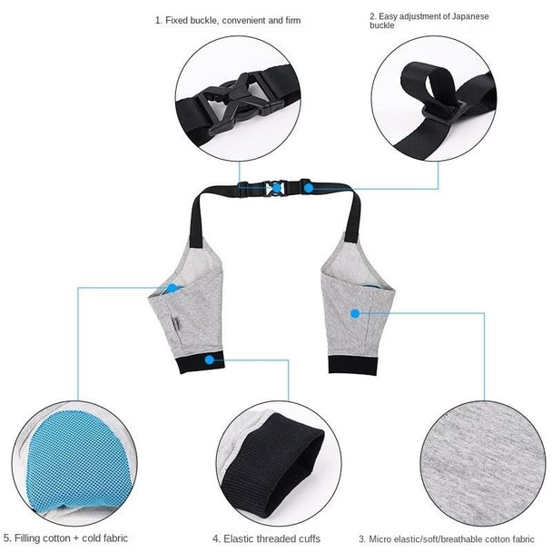 Pet Knee Pads Breathable Dog Elbow Brace Front Leg Brace, Size: M(Gray Black)