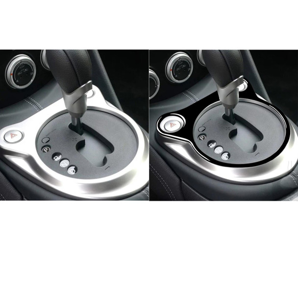 For Nissan 370Z Z34 2009- Car Automatic Gear Console Panel Decorative Sticker, Left and Right Drive Universal(Black)